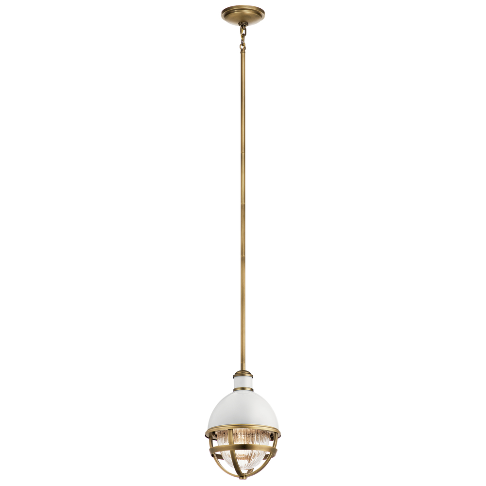 Tollis™ 12.5" 1 Light Mini Pendant Natural Brass