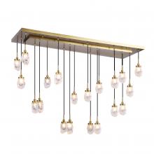 Kanova Lighting KCH1106L-20BS - Avola 20 - Light Ice - Drop Rectangular Chandelier