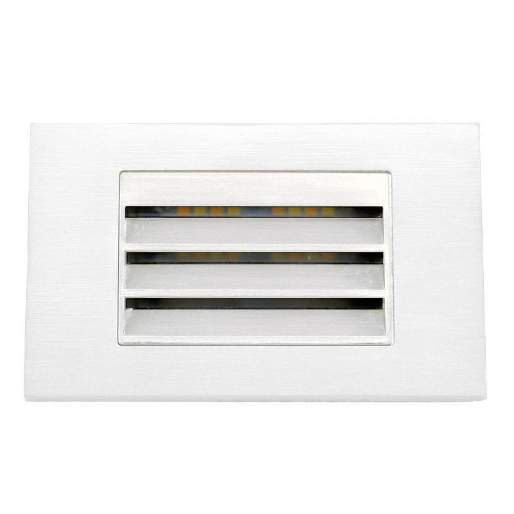 INTEGRATED STEP LIGHT 12V 3W 3CCT, HORIZ. LOUVER, WHITE