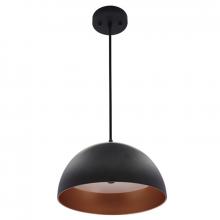 Westgate MFG C1 LCFD-MCT5-BG - 12in INTEGRATED LED MODERN DOME PENDANT 25W 1300LM C90 5CCT 27/30/35/40/50K BK/GLD