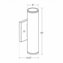 Westgate MFG C1 WMC2-UDL-MCT-BK-DT - 2in WALL CYL. U/D 2X6W 30K/40K/50K DIM. - BLACK