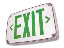 Westgate MFG C1 XT-WP-1GG-EM - WET LOCATION LED EXIT SIGN SINGLE FACE, GREEN LETTERS, GRAY PANEL