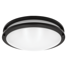 Luxrite LR23291 - LED12&#34;FLUSH/DR/BLK/5CCT/D