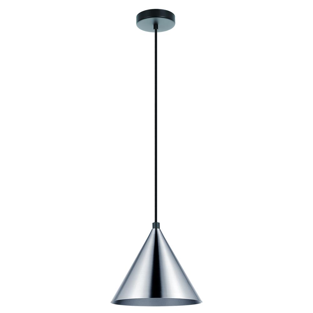 1 LT Mini Pendant Structured Black Finish WithMatte Nickel Metal Shades 3-40W E26 Bulbs