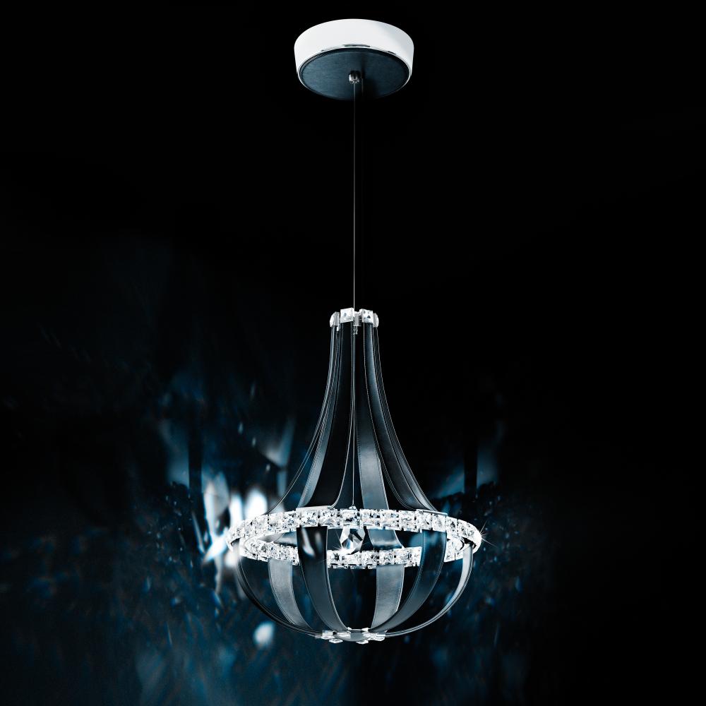 Crystal Empire LED 27IN 3000K 120V Pendant in Snowshoe with Crystals from Swarovski®