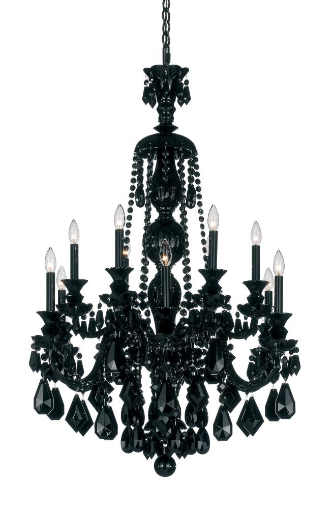 Hamilton 12 Light 120V Chandelier in Polished Silver with Heritage Handcut Crystal