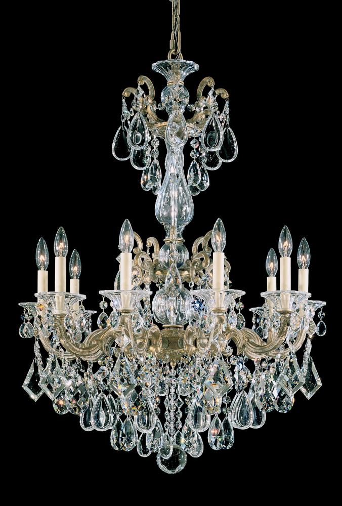 La Scala 10 Light 120V Chandelier in Heirloom Bronze with Heritage Handcut Crystal