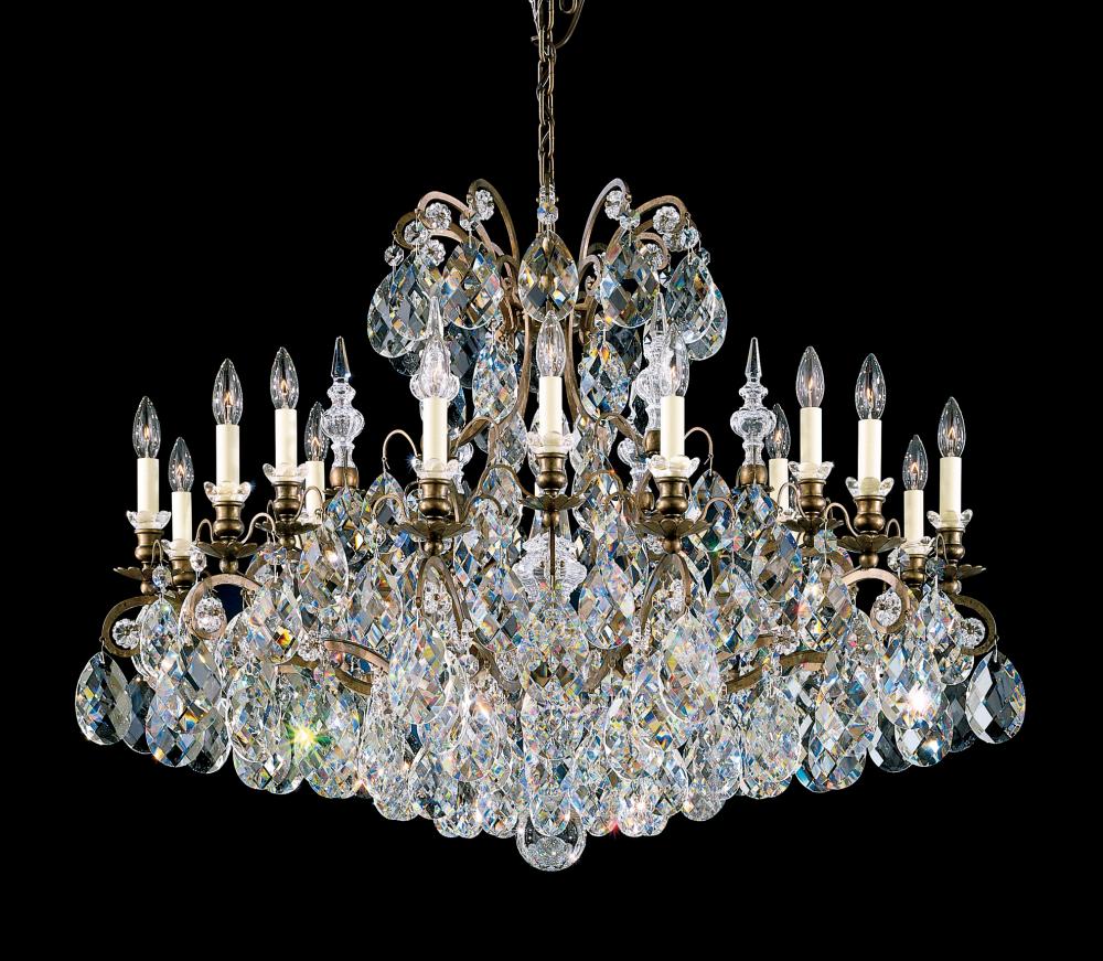 Renaissance 19 Light 120V Chandelier in Etruscan Gold with Heritage Handcut Crystal