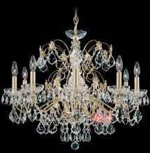 Schonbek 1870 1709-40 - Century 9 Light 120V Chandelier in Polished Silver with Clear Heritage Handcut Crystal