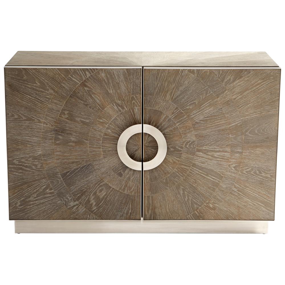 Volonte Cabinet Weathered Oak And Stainless Steel