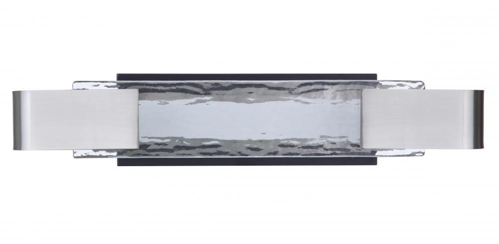 Harmony 1 Light LED Vanity in Flat Black/Polished Nickel