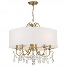 Crystorama 6625-VG-CL-S - Othello 5 Light Swarovski Strass Crystal Vibrant Gold Chandelier