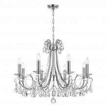 Crystorama 6828-CH-CL-S - Othello 8 Light Swarovski Strass Crystal Polished Chrome Chandelier