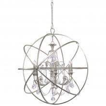 Crystorama 9219-OS-CL-SAQ - Solaris 6 Light Spectra Crystal Olde Silver Sphere Chandelier