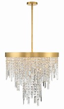 Crystorama WIN-216-GA-CL-MWP - Winfield 6 Light Antique Gold Chandelier