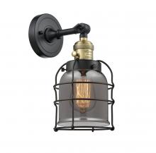 Innovations Lighting 203SW-BAB-G53-CE - Bell Cage - 1 Light - 6 inch - Black Antique Brass - Sconce