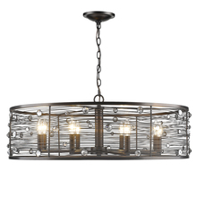 Golden 1998-8 EBB - Bijoux 8 Light Chandelier in Brushed Etruscan Bronze