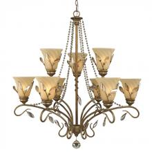 Golden 5400-9 RG - 2 Tier Chandelier