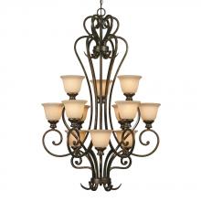 Golden 8063-363 BUS - 3 Tier - 12 Light Chandelier