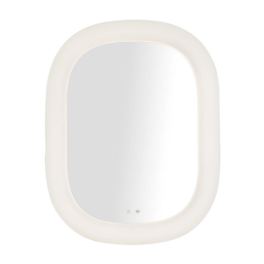 Float 37-in White LED Vanity Mirror