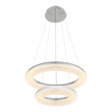 ZEEV Lighting CD10249-LED-CH - LED 24" 2-Tier Ring Pendant