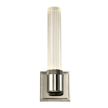 ZEEV Lighting WS11711-LED-1-PN-G3 - LED 3CCT Vertical Wall Sconce, 12" Fluted Glass and Polished Nickel Finish