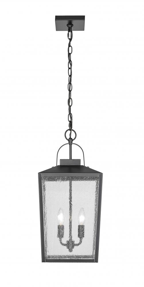 Devens 2-Light Outdoor Hanging Lantern Powder Coated Black