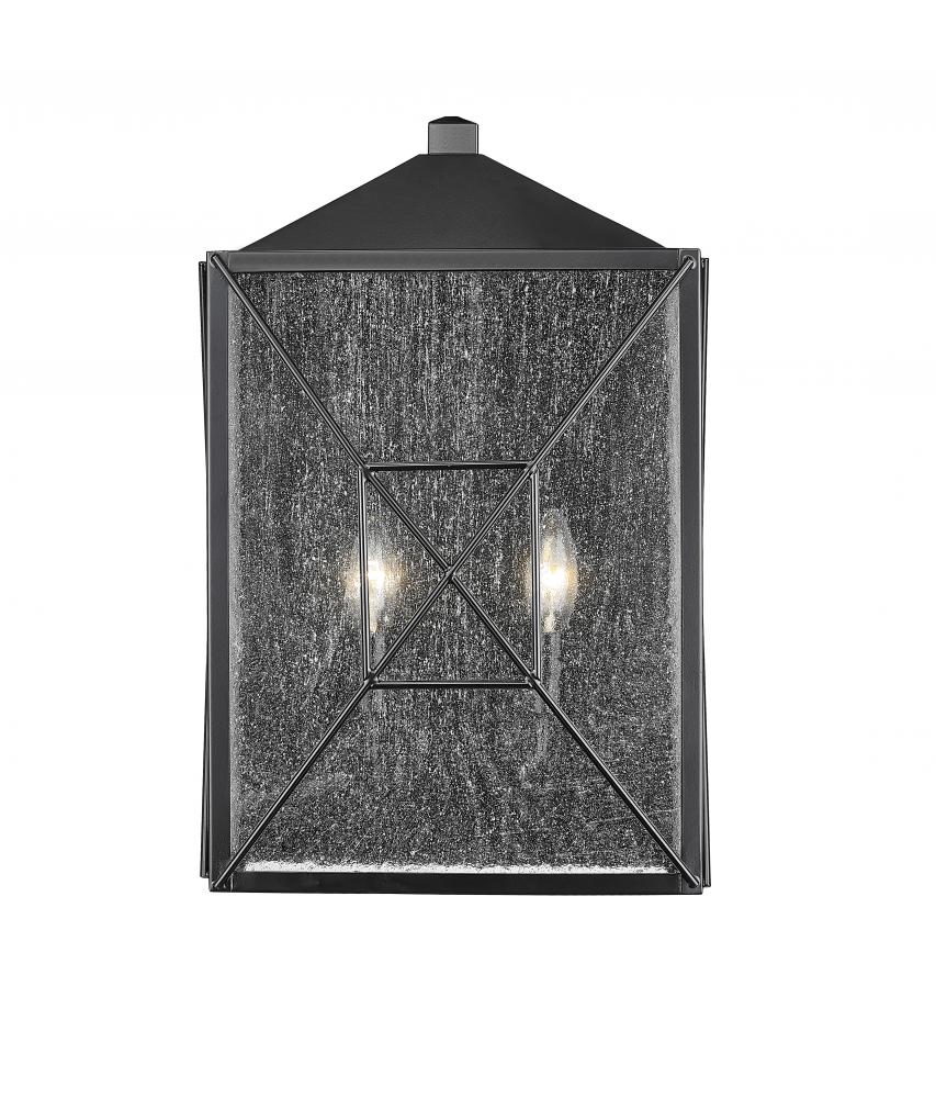 Caswell 2-Light Outdoor Wall Sconce Powder Coated Black