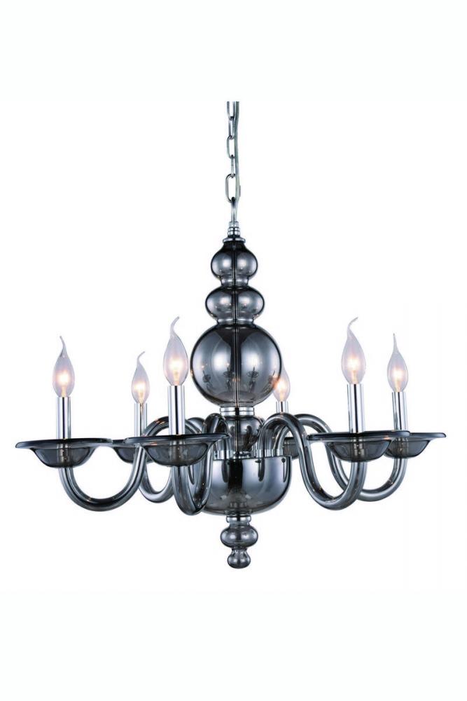 Champlain 6 Light Siver Shade Chandelier