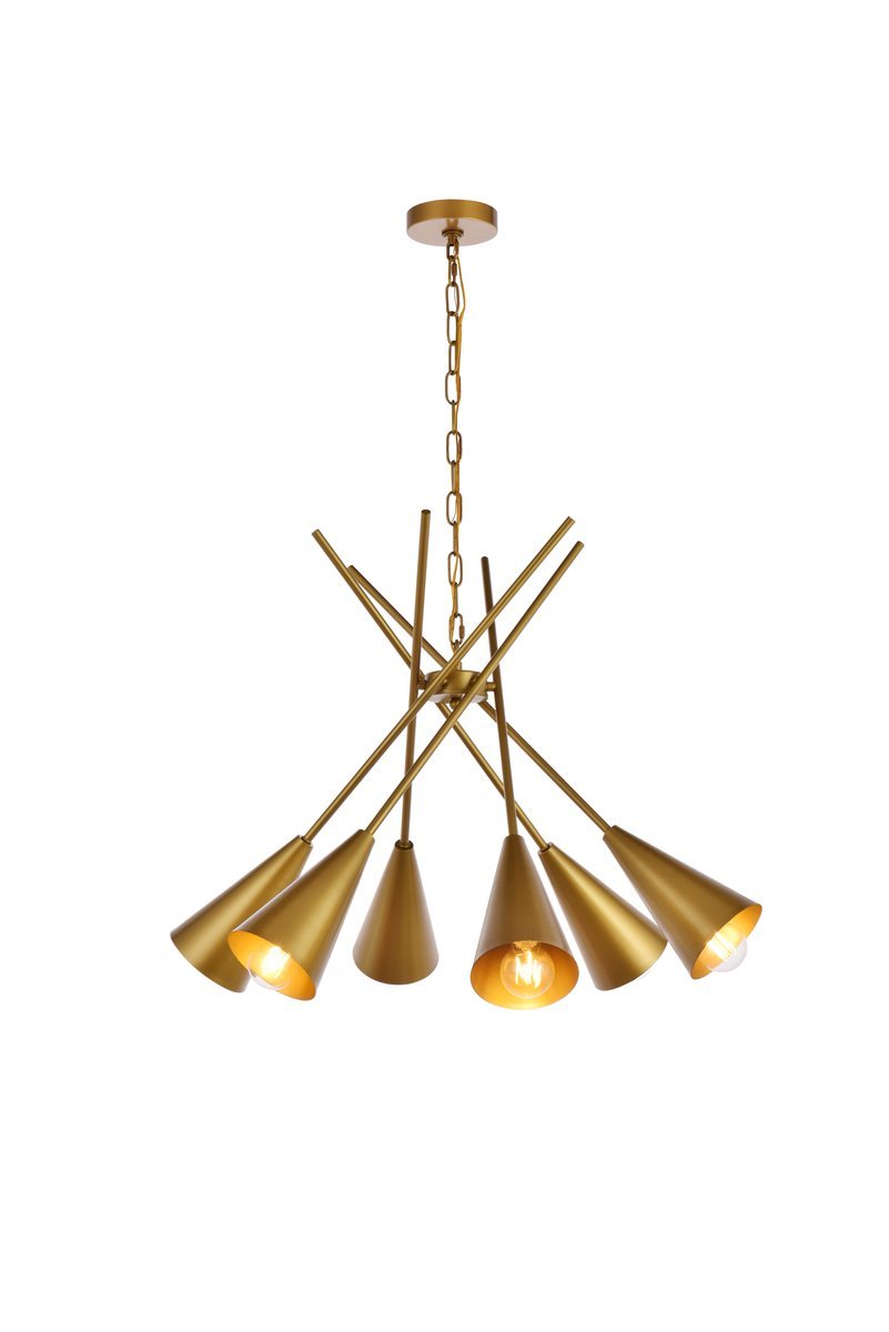 Casen 32 inch pendant in brass