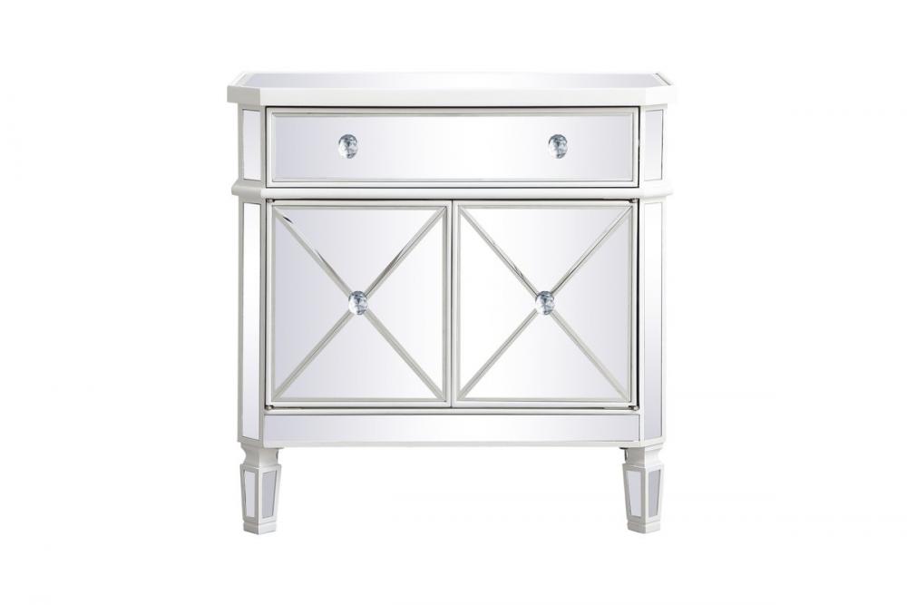 32 inch mirrored cabinet in antique white