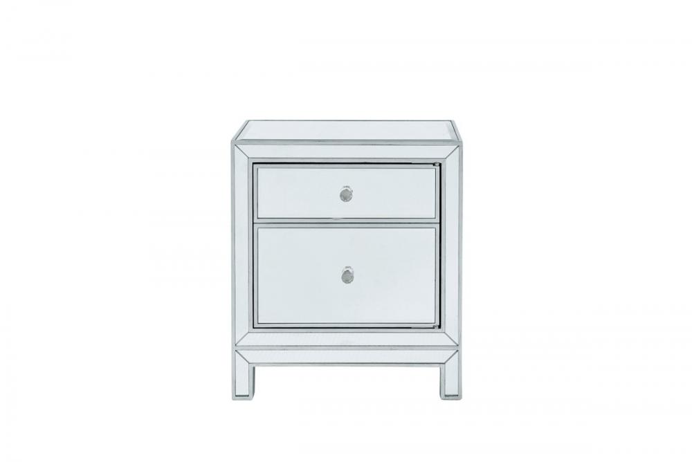 Nightstand 1 door 21in. W x 14in. D x 24in. H in antique silver paint