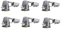 Elegant ICAT4R-GU10LED-6PK - 4 Inch Icat Remodel Housing, 120v, Gu10 Socket, LED Gu10 8w Max 6 Pack