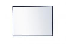 Elegant MR4071BL - Metal Frame Rectangle Mirror 24x32 Inch in Blue