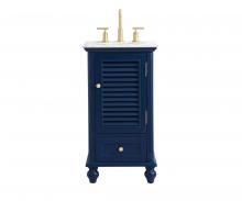 Elegant VF30519BL - 19 Inch Single Bathroom Vanity in Blue