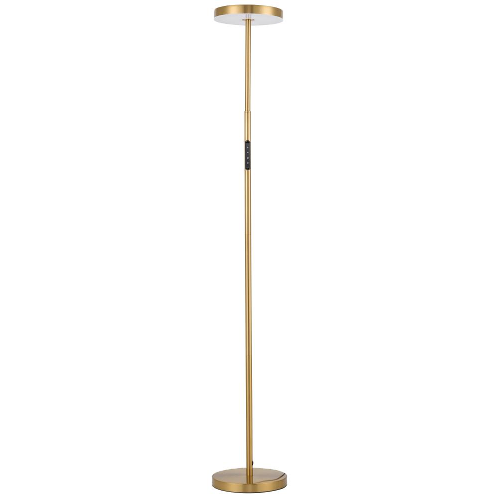 30W Floor Lamp in Polished Chrome w/ White Acrylic Diffuser