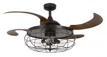 Beacon Lighting America 21292101 - Fanaway Industri Oil Rubbed Bronze and Dark Koa 48-inch Ceiling Fan with Light