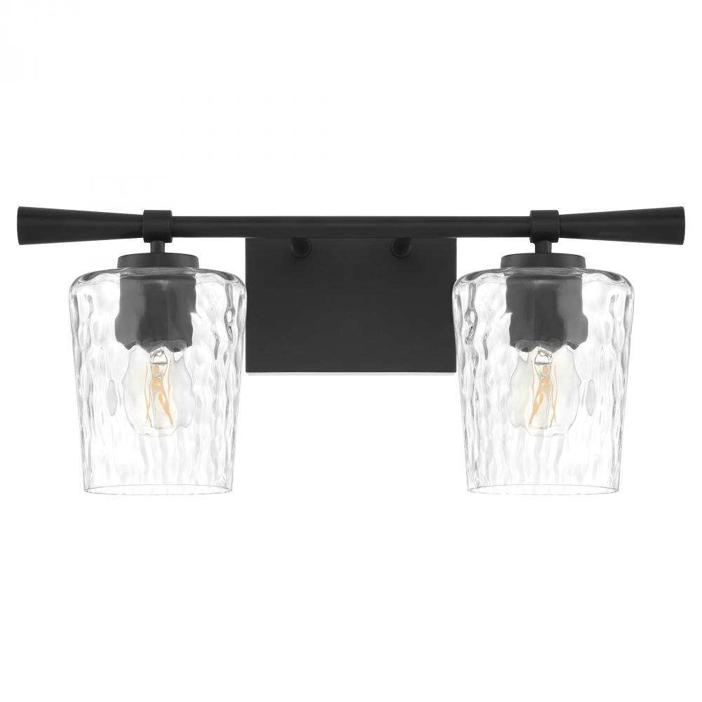 Goodwin 2 Light Vanity, Matte Black