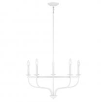 Savoy House Meridian M10087BQW - 5-Light Chandelier in Bisque White