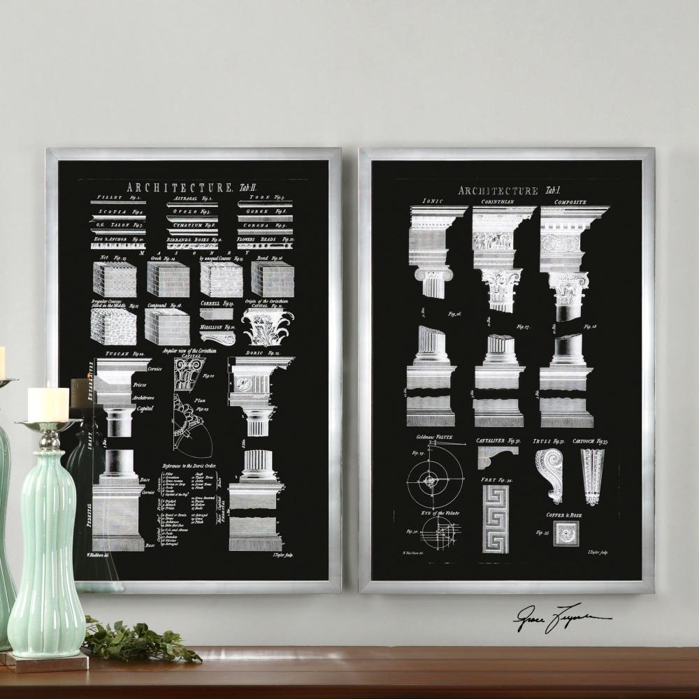 Architectural Elements Wall Prints, S/2