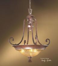 Uttermost 21813 - Elba 3 Light Crackle Glass Pendant