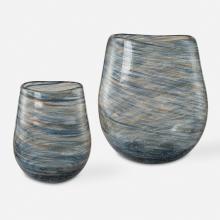 Uttermost 18158 - Aurora Swirl Glass Vases, S/2