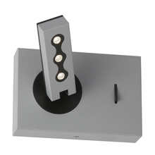 Dainolite 479LEDW-SV - Wall Sconce w/LED Reading Lamp, Silver Finish