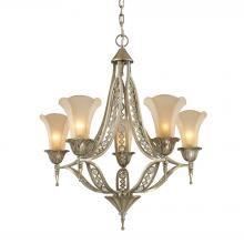 ELK Home 3826/5 - Chelsea 5 Light Chandelier In Aged Silver And Be