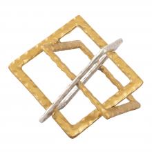 ELK Home S0807-9819 - Abstract Interlocking Sculpture - Brass and Nickel (2 pack) (2 pack)